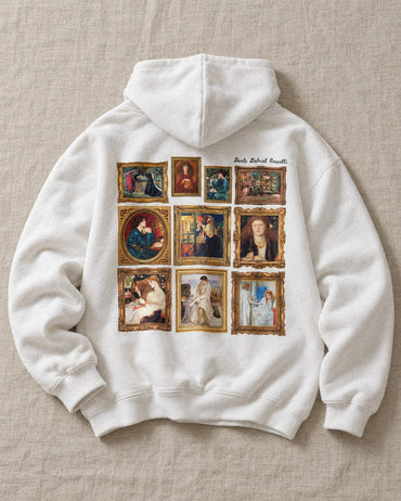 Rossetti Framed Art Gallery Hoodie - Flat lay · back | My Turtle