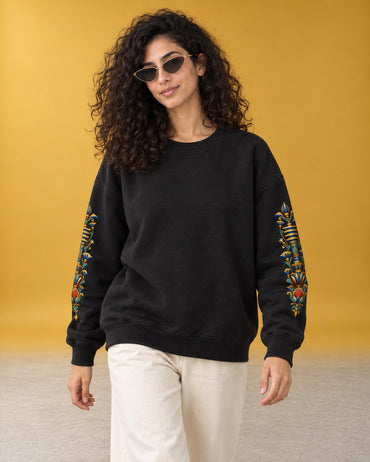 Tutankhamun Golden Mask Sweatshirt - Front Print Model Shot | My Turtle