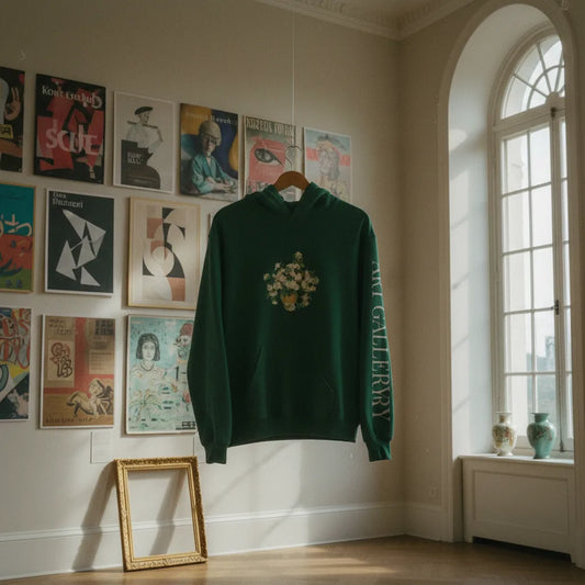 White Rose Van Gogh Hoodie - Image 1