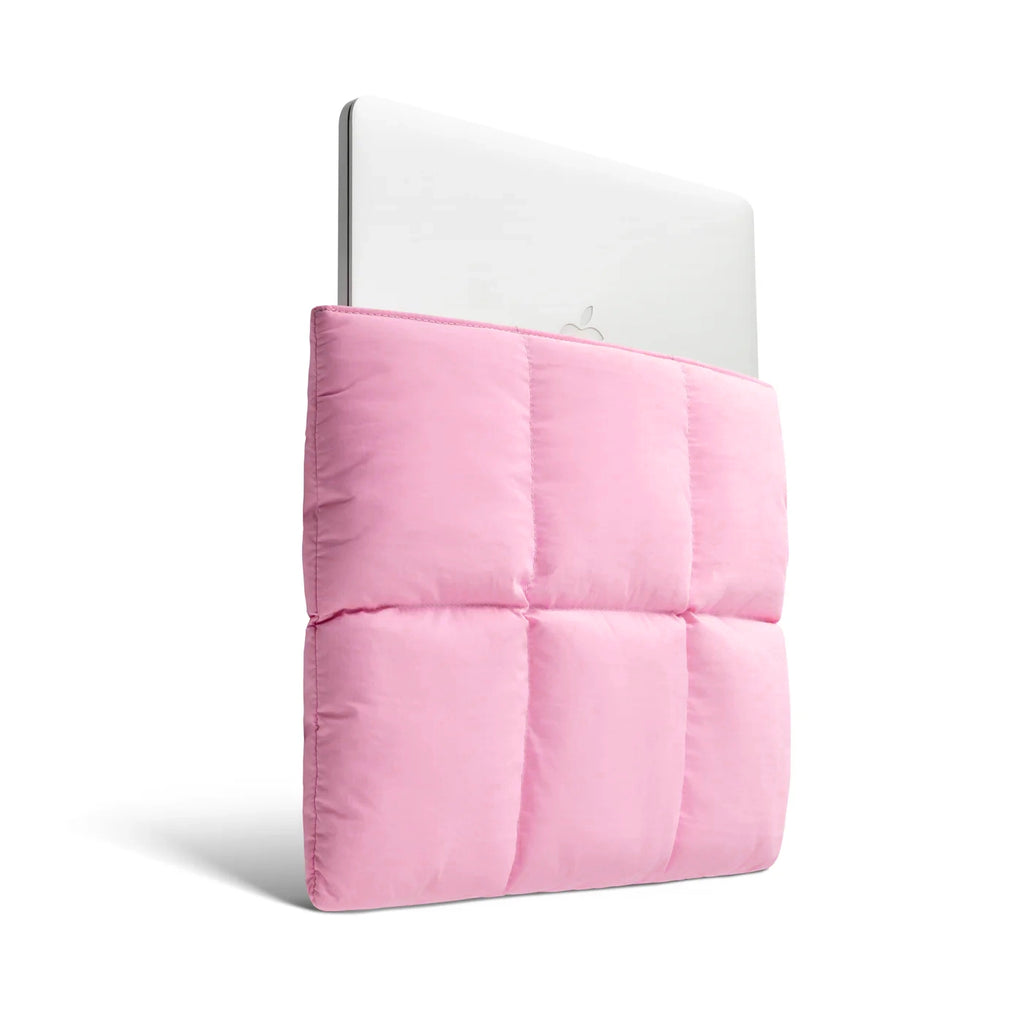 Baby Pink Macbook Puffy Laptop Sleeve