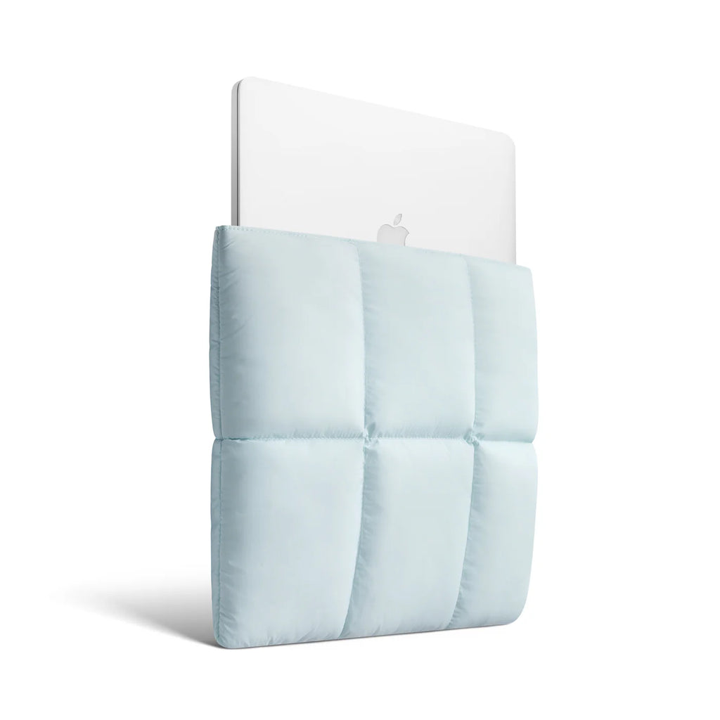 Ice Blue Macbook Puffy Laptop Sleeve