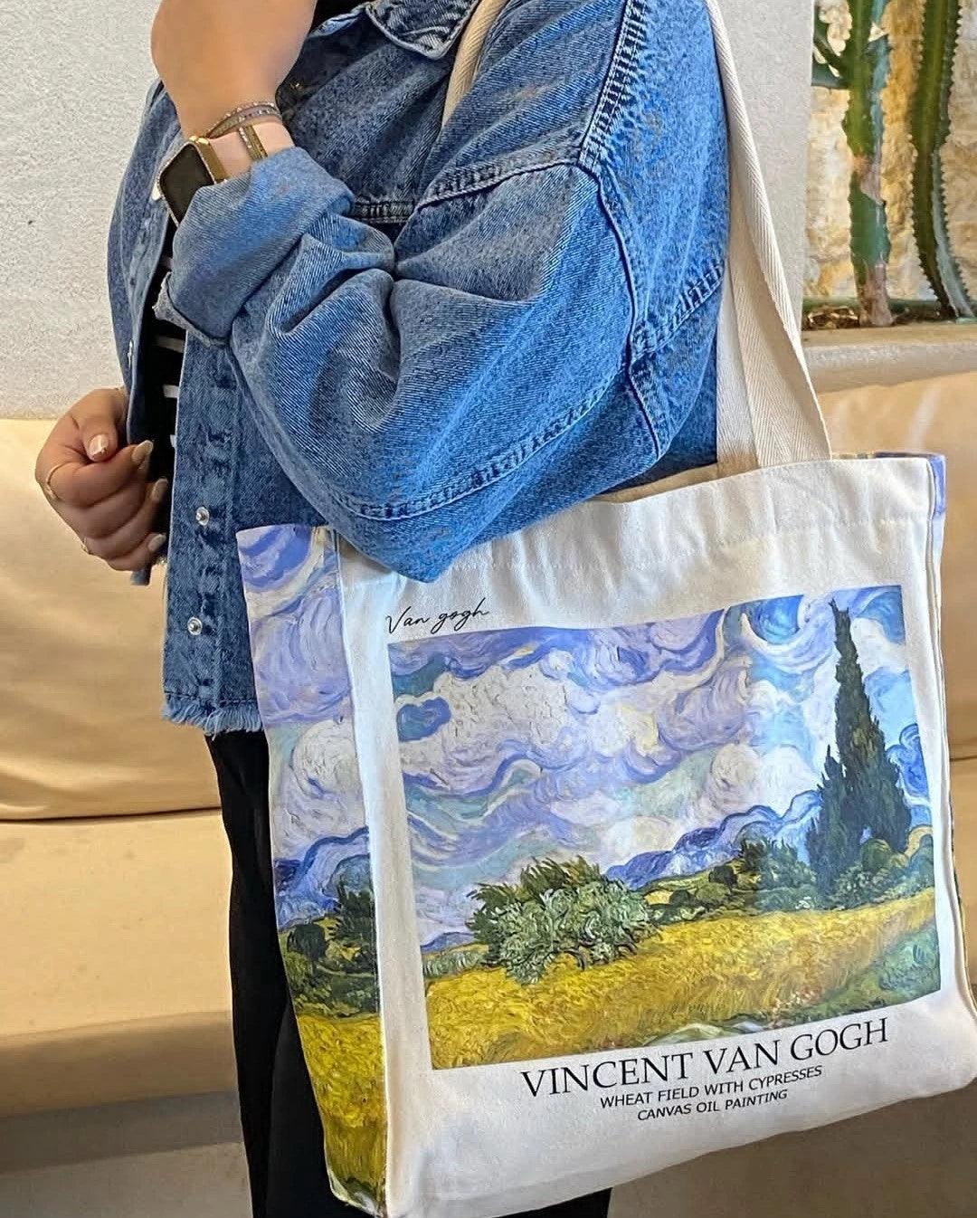 حقل قمح فان جوخ مع أشجار السرو - حقيبة حمل