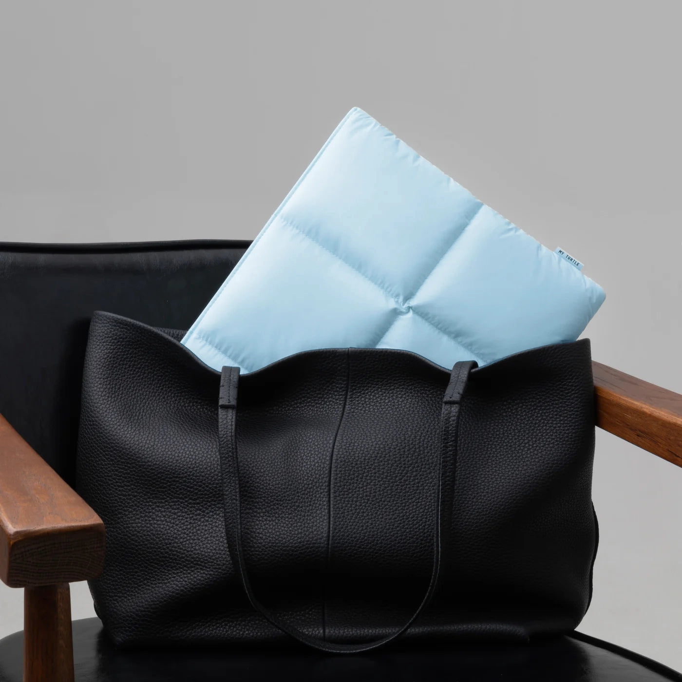 Ice Blue Macbook Puffy Laptop Sleeve