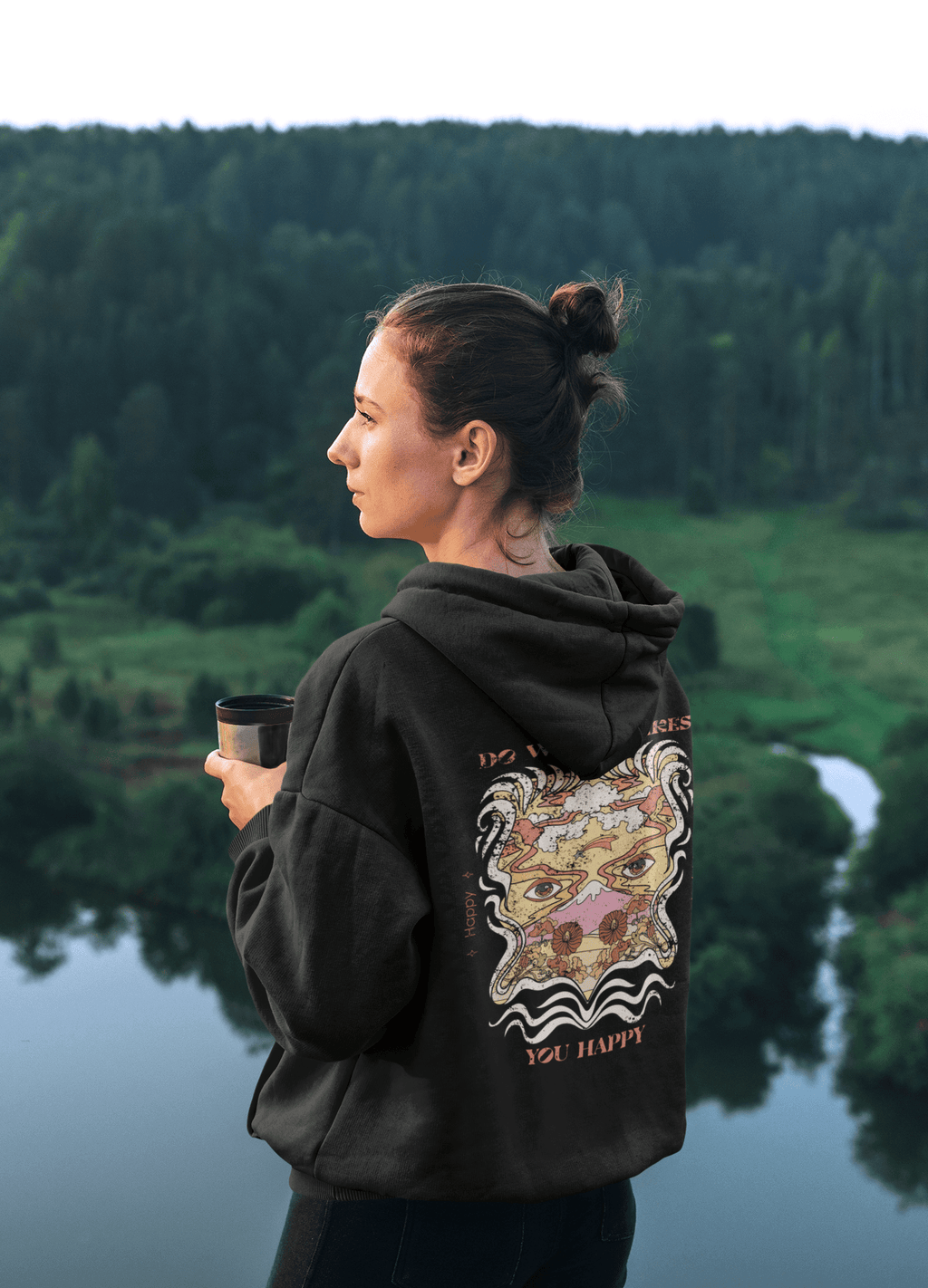 Oversized Hoodie - Do What Makes You Happy Hoodie