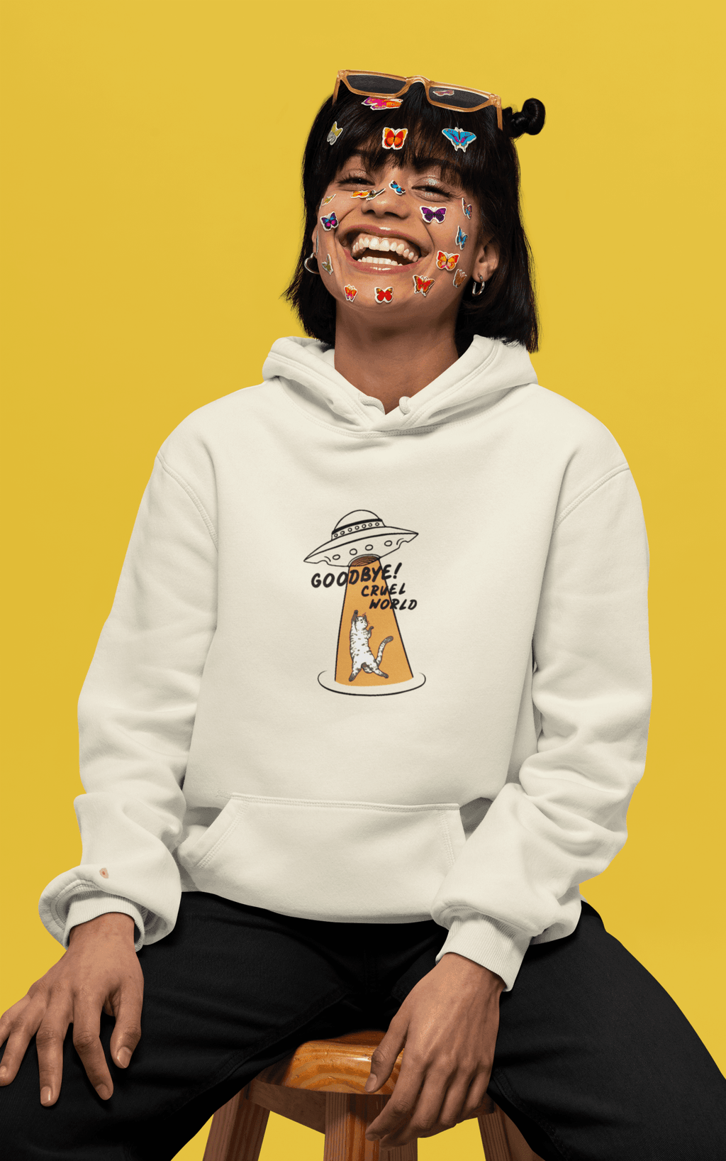 Oversized Hoodie - Goodbye Cruel World Hoodie