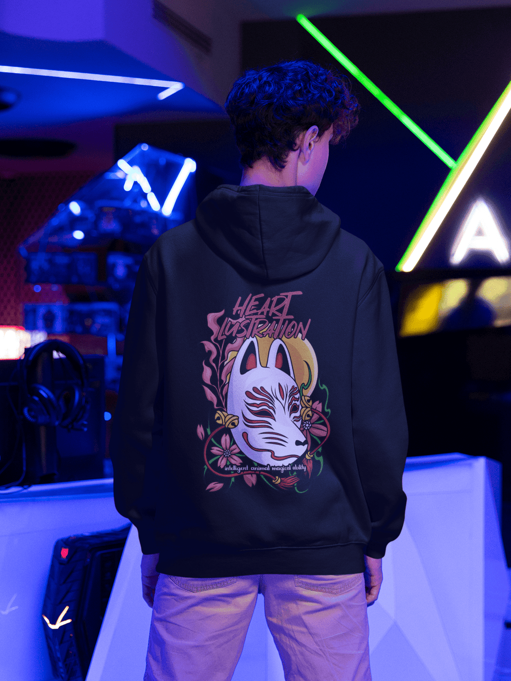 Oversized Hoodie - Heart Lustration Hoodie