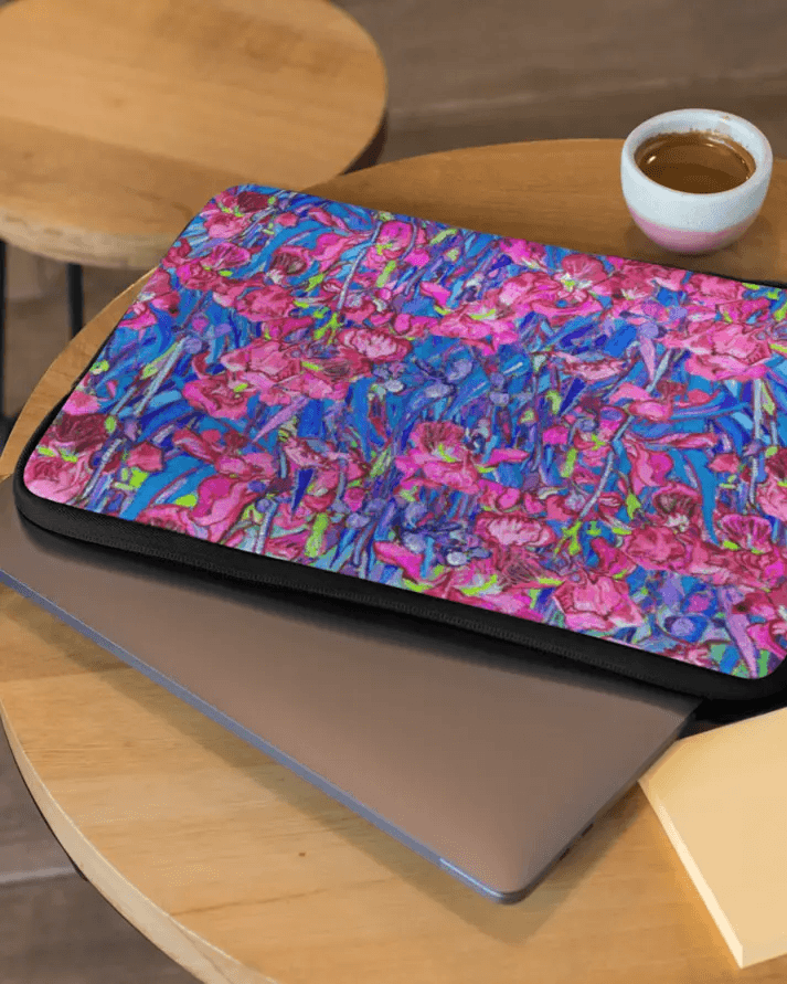 Irises Laptop Sleeve With Strap