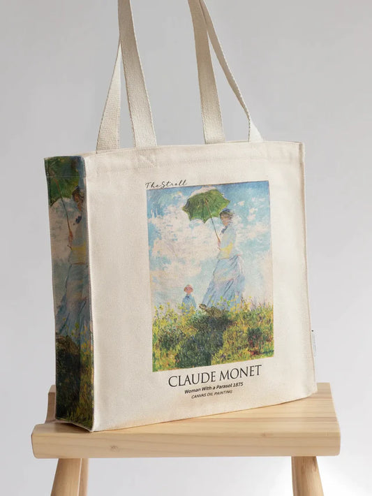 Woman with Parasol Claude Monet - Tote Bag-My Turtle