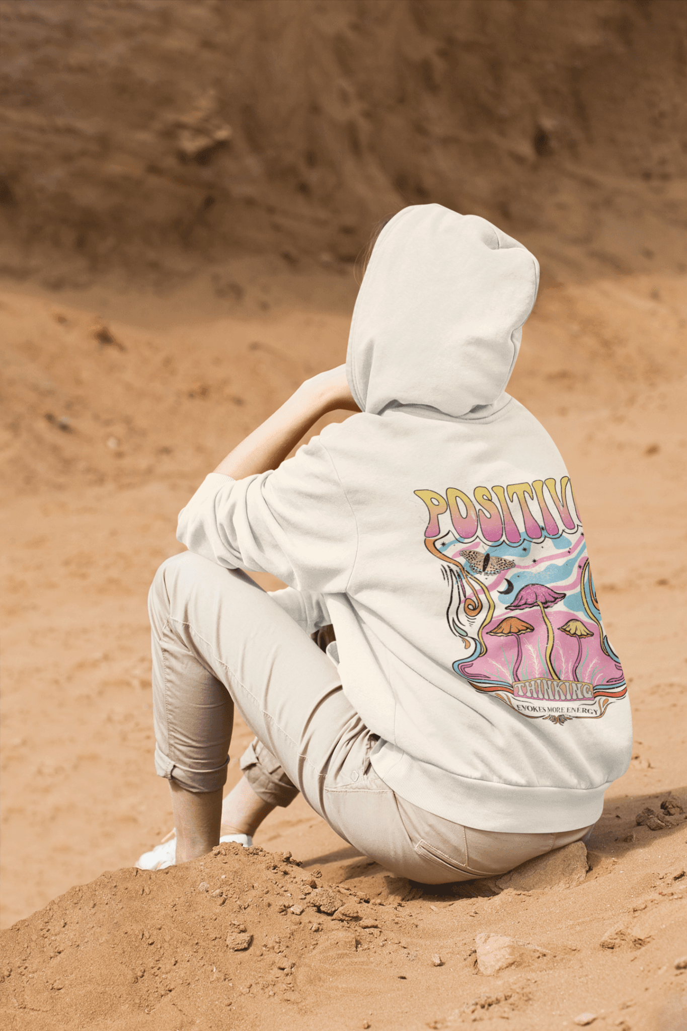 Oversized Hoodie - Positive Thinking Hoodie
