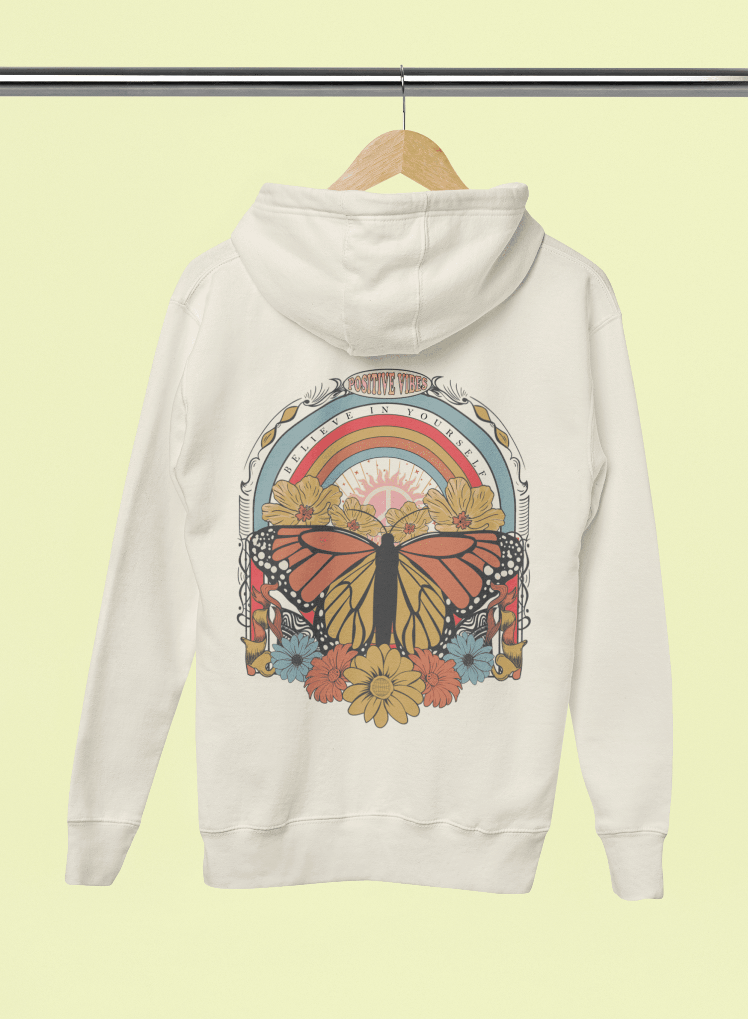 Oversized Hoodie - Positive Vibes Hoodie