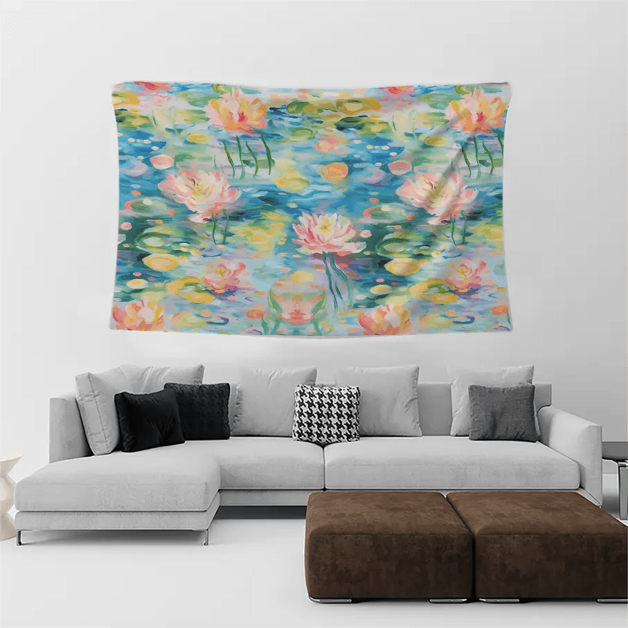 نسيج زنابق الماء من كلود مونيه