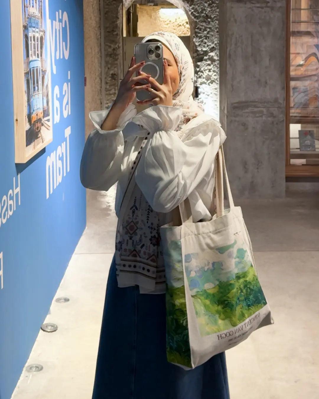 حقل القمح الأخضر فان جوخ - حقيبة حمل