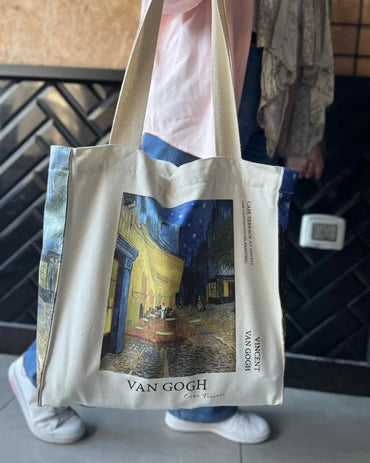 Café Terrace at Night Van Gogh - Tote Bag