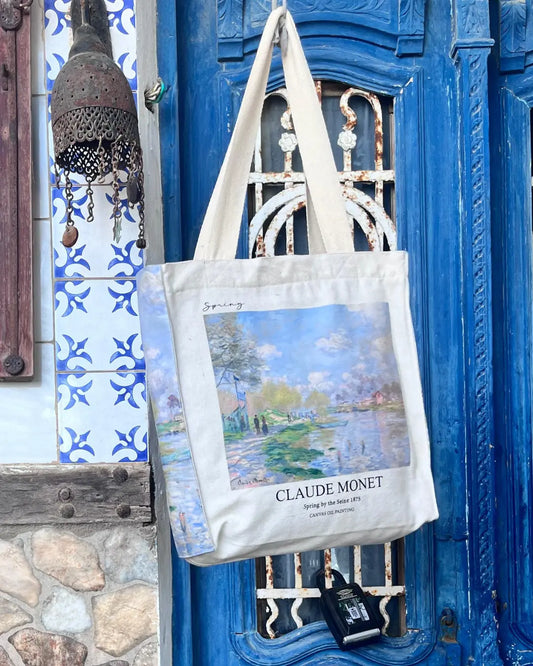 Spring by the Seine Claude Monet - Tote Bag