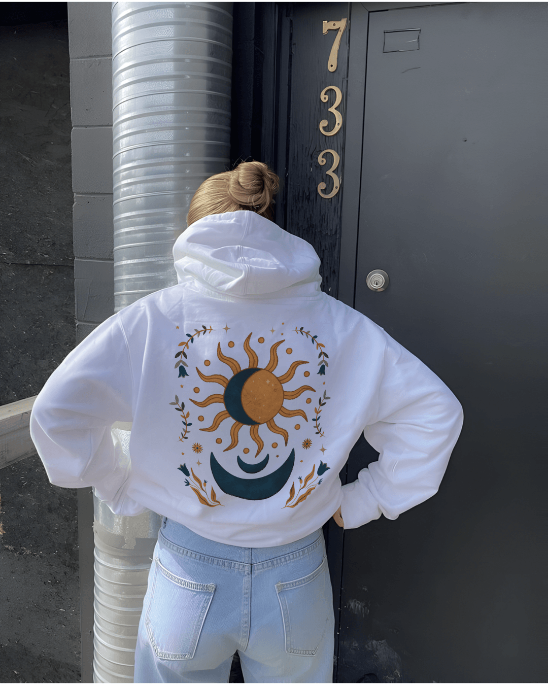 Celestial Harmony Hoodie Mixed Cotton