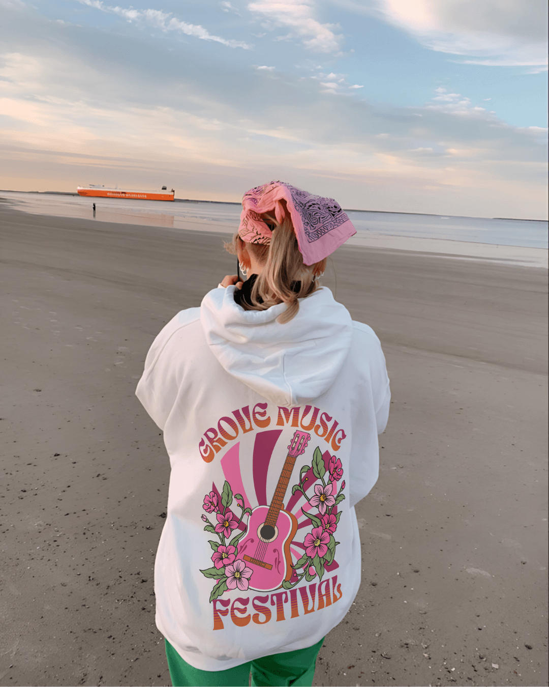 Grove Music Festival Hoodie Mixed Cotton