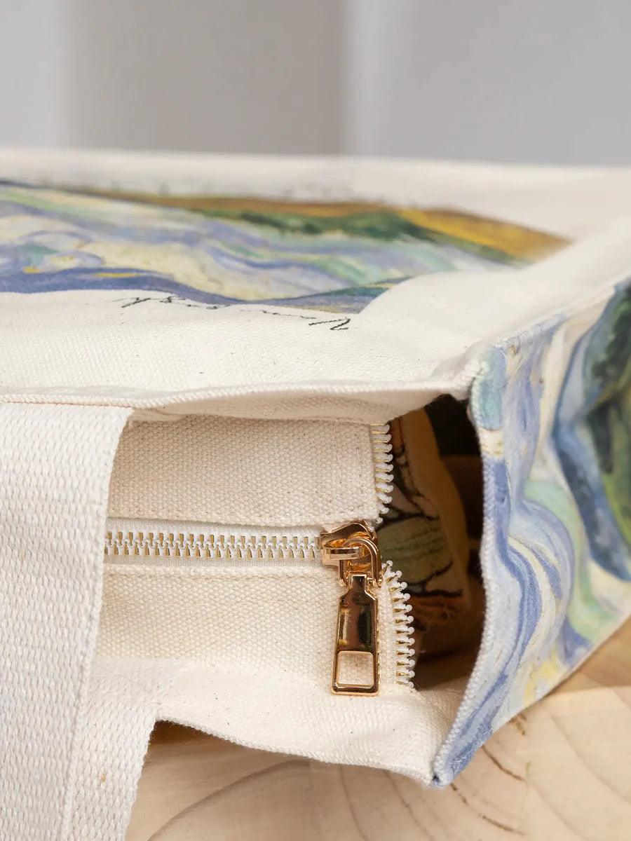 Van Gogh Wheat field with Cypresses - Tote Bag-My Turtle