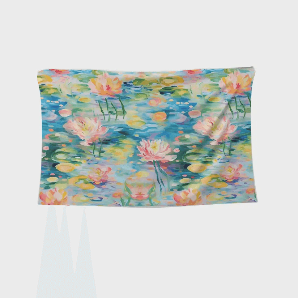 نسيج زنابق الماء من كلود مونيه