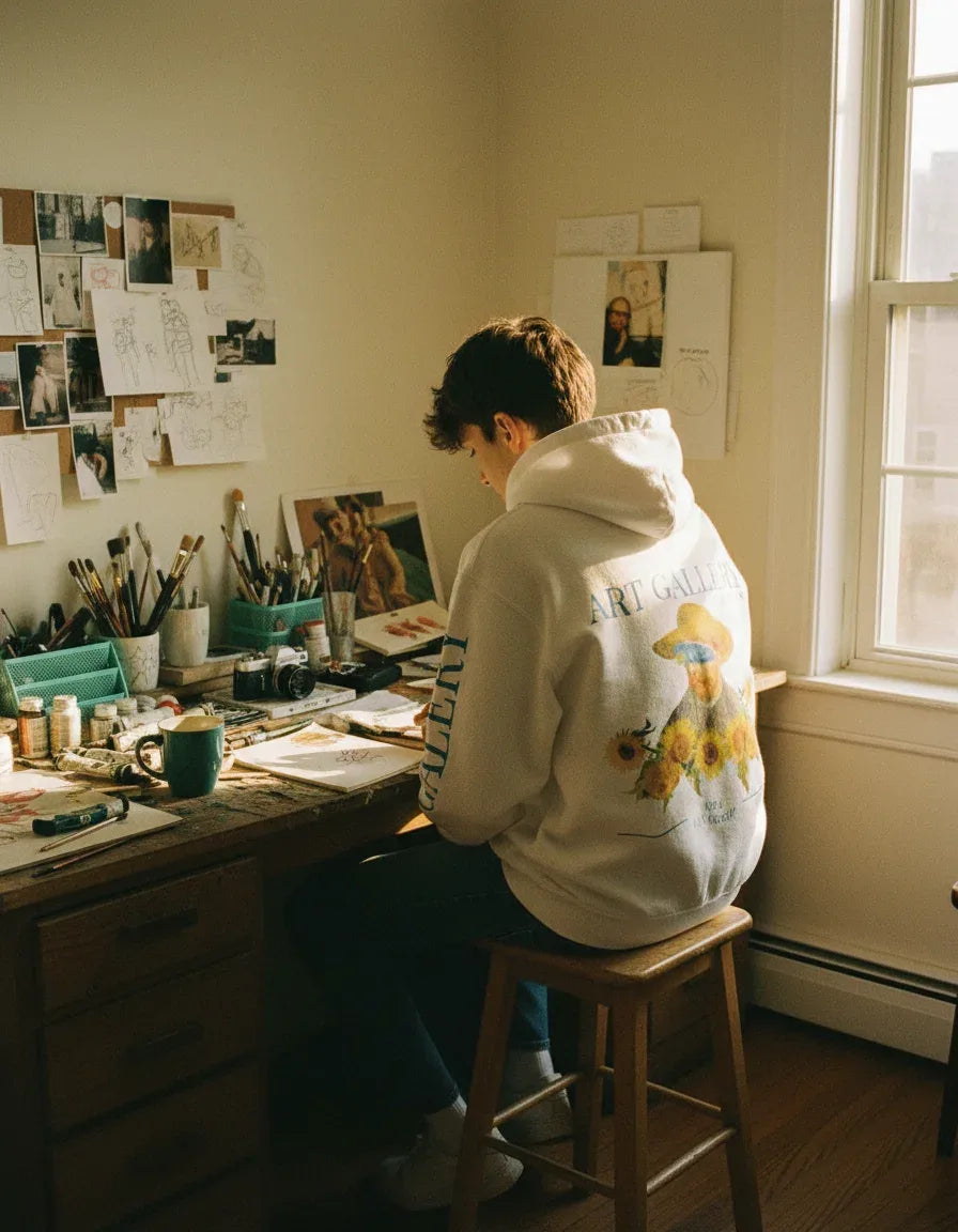 Van Gogh Self Portrait Hoodie - Image 3