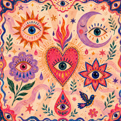 Cuore Sacro tote bag print close-up on canvas