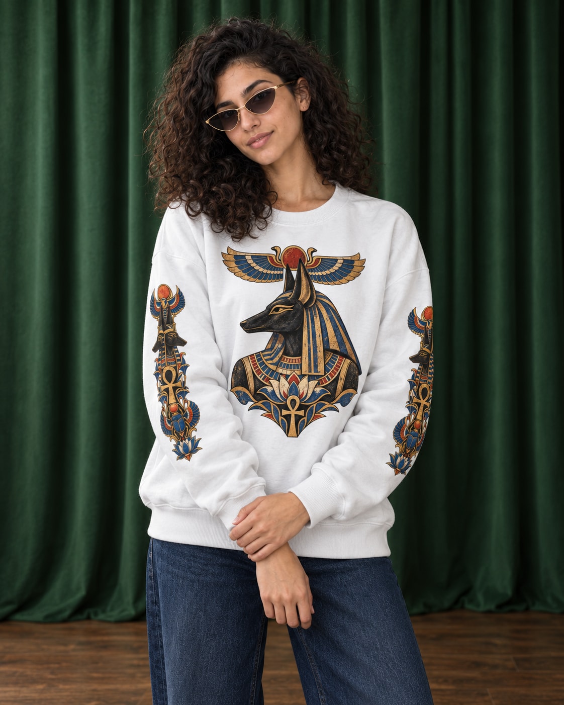 Anubis Sweatshirt - Front Print Model Shot | My Turtle