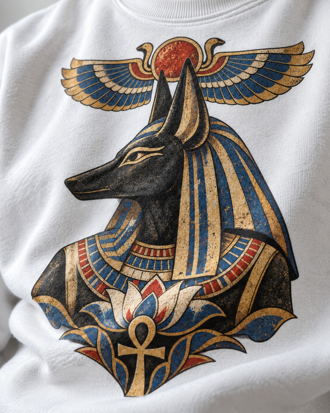 Anubis Sweatshirt - Print close-up · front | My Turtle