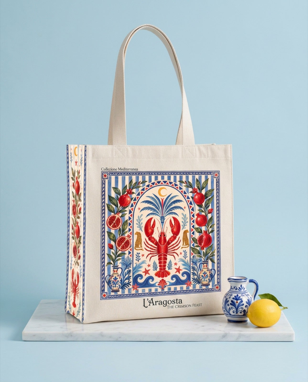 L'Aragosta tote bag alternate studio view | My Turtle
