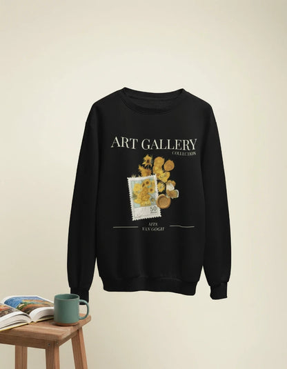 Sunflowers Stamp Crewneck - Van Gogh - Image 2