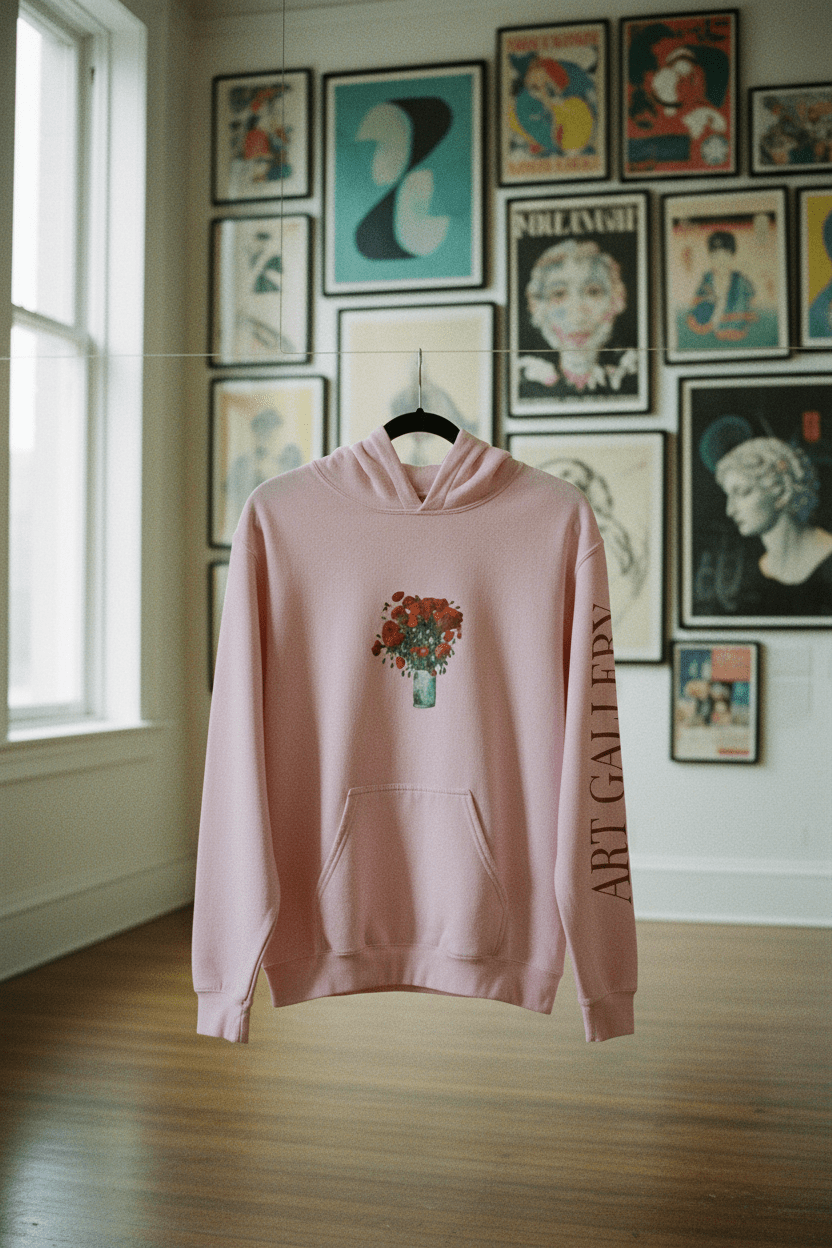 Red Poppies Vase Hoodie - Image 3