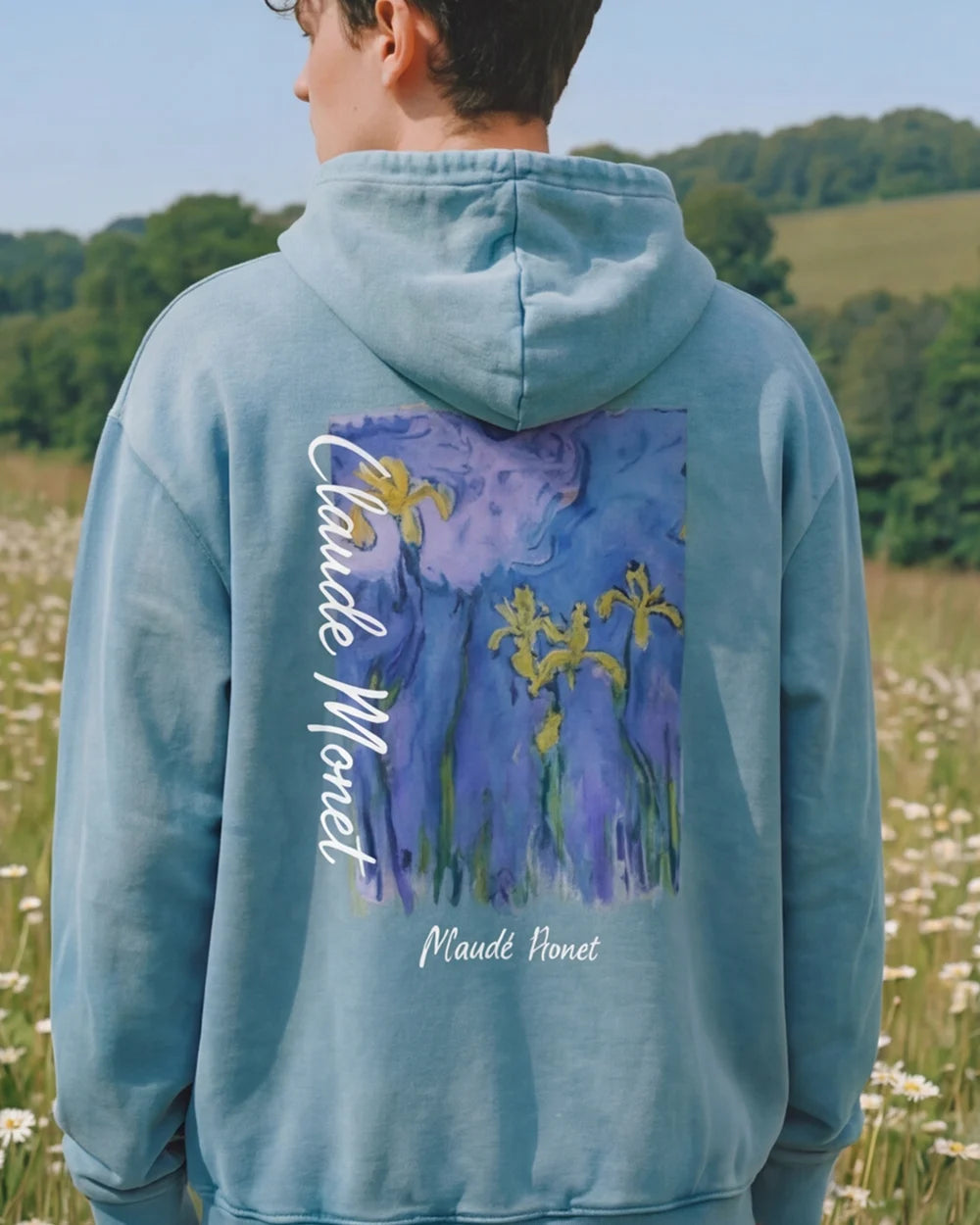 Claude Monet Irises Hoodie