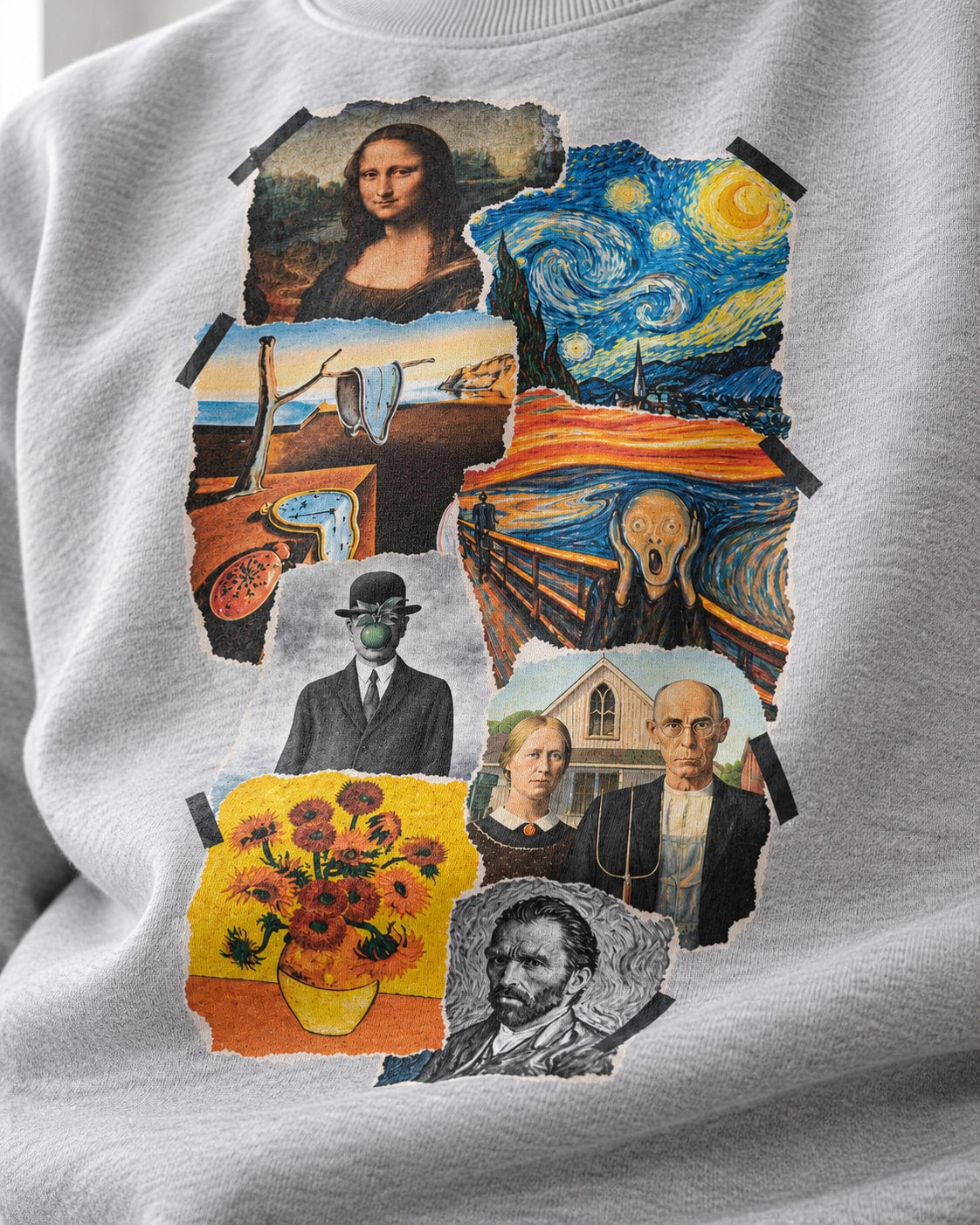 Classic Art Collage Sweatshirt - Print close-up · front | My Turtle