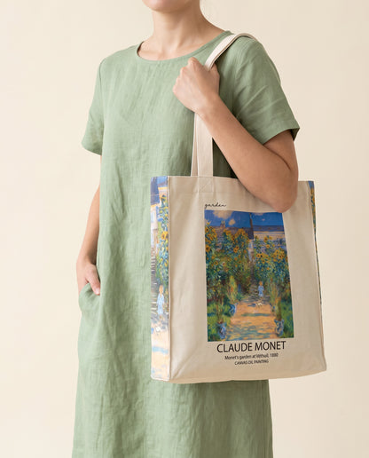 claude-monet-garden-tote-bag-1 On body