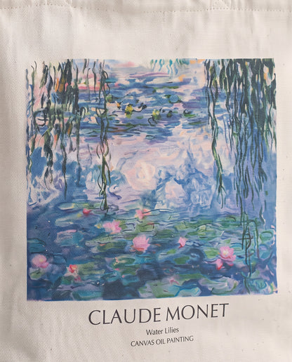 claude-monet-water-lilies-tote-bag Print close-up