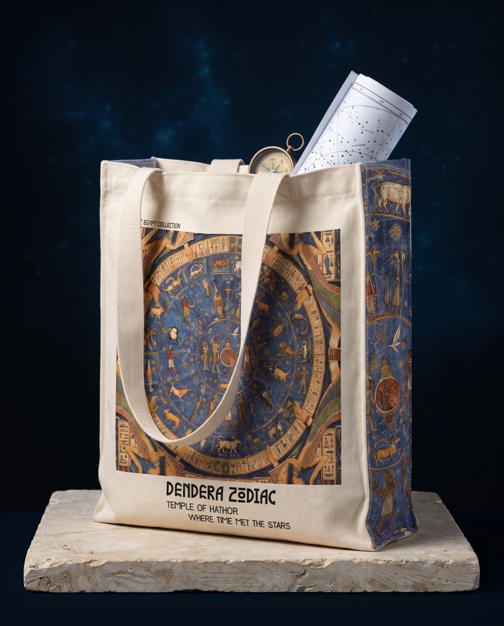 dendera-zodiac-tote-bag What fits inside