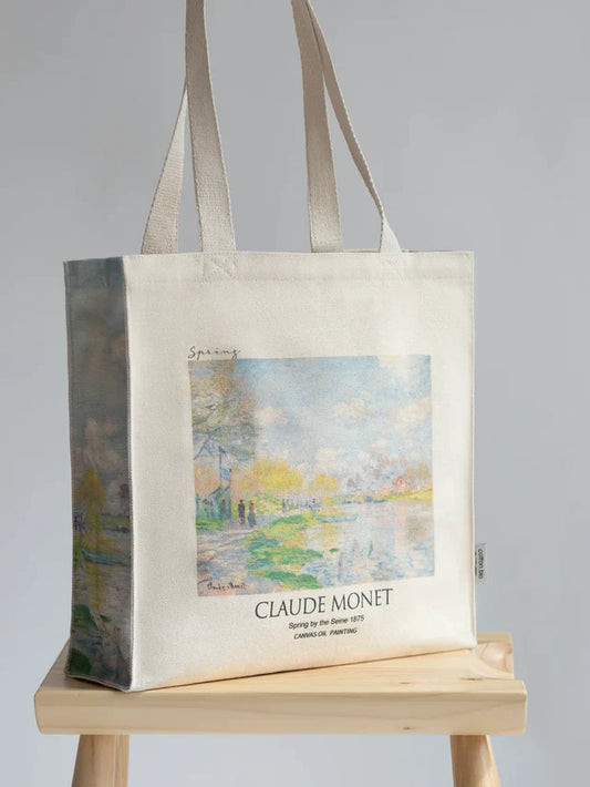 Spring by the Seine Claude Monet - Tote Bag-My Turtle