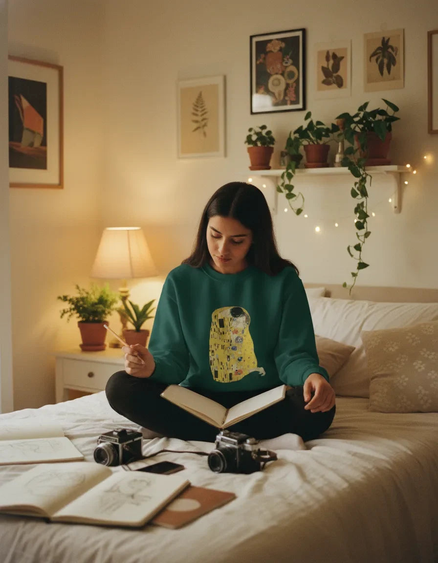 The Kiss Crewneck - Gustav Klimt - Image 2