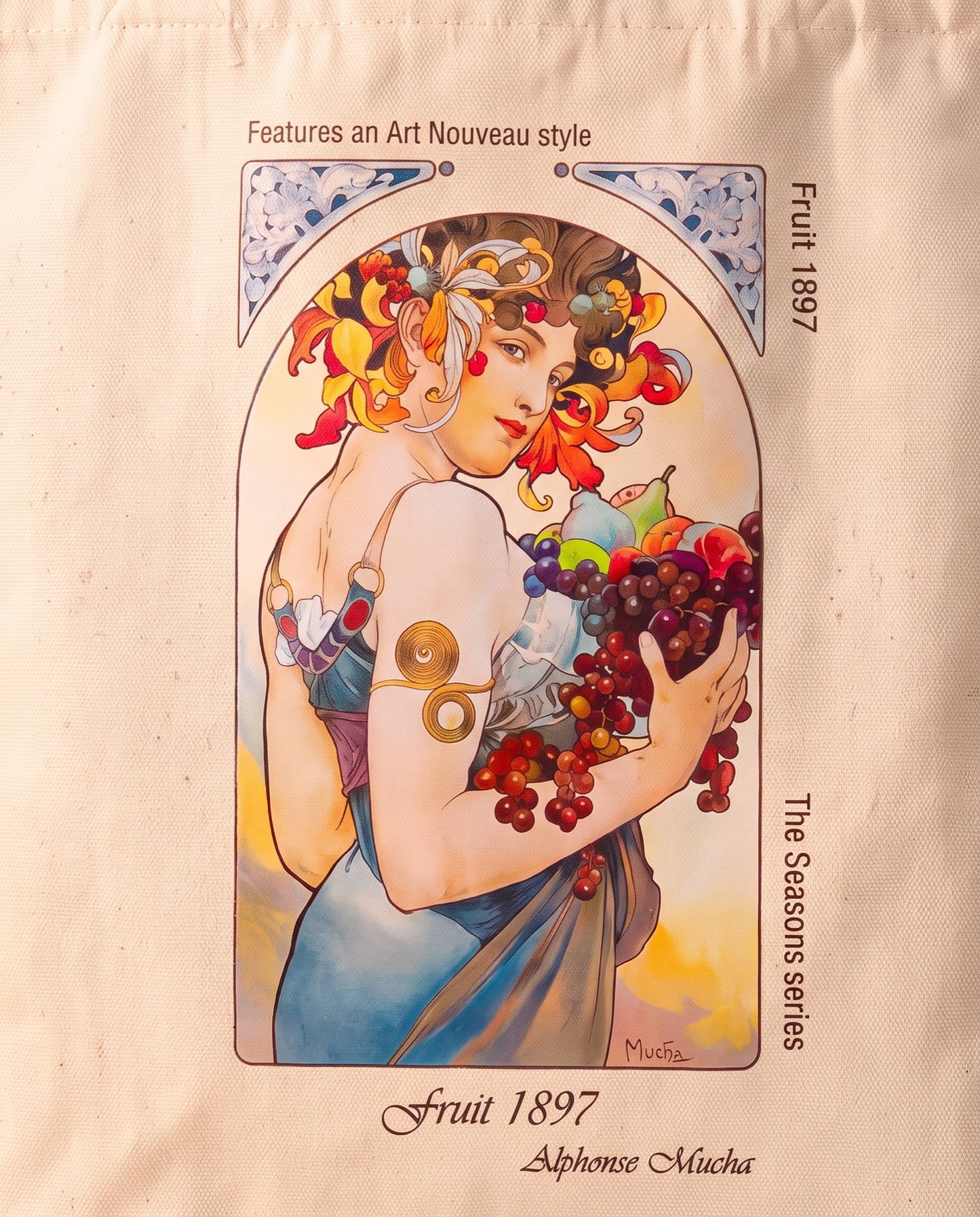 fruit-alphonse-mucha-tote-bag Print close-up