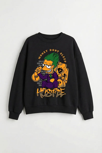 Cyber Glitch Doomed Oversized Crewneck