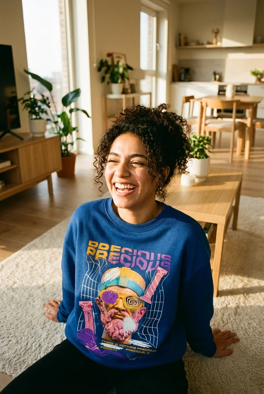 Precious Retro-Futurist Heavyweight Crewneck