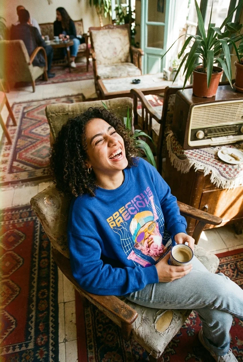 Precious Retro-Futurist Heavyweight Crewneck