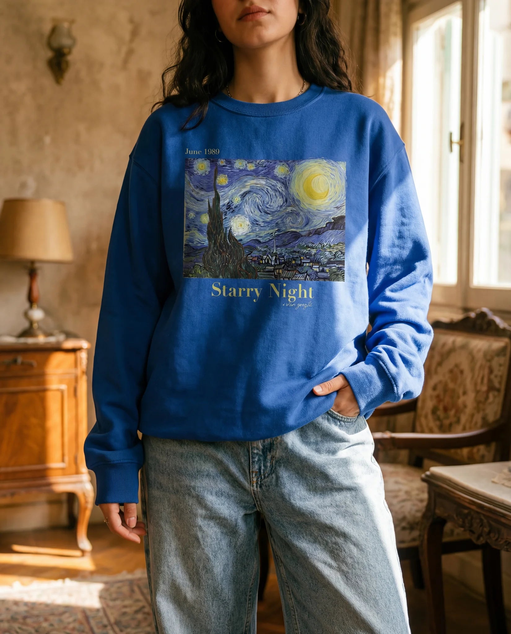 Starry Night Crewneck - Van Gogh