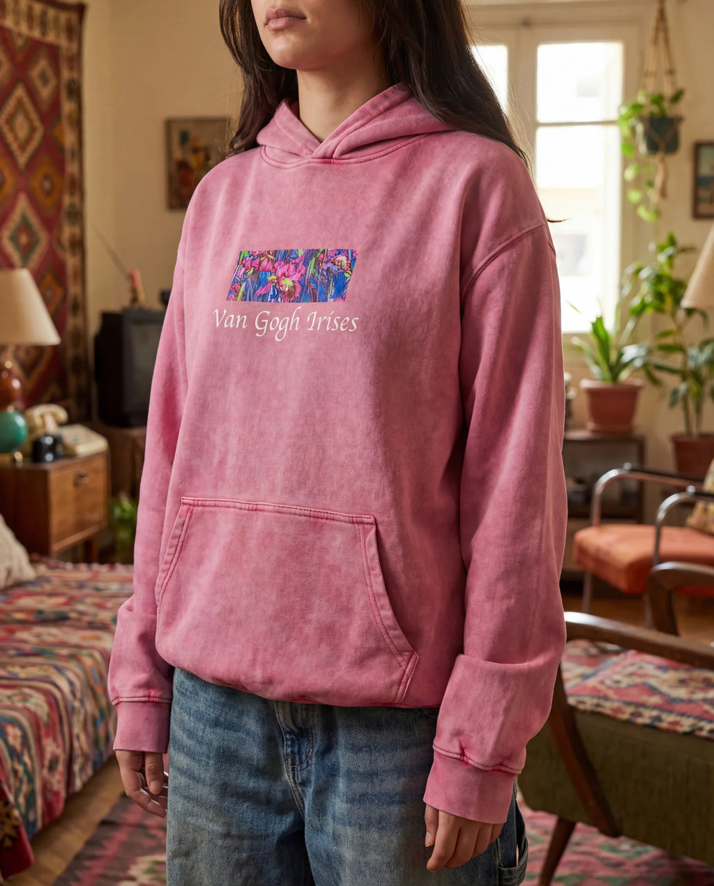 Pink Irises Hoodie