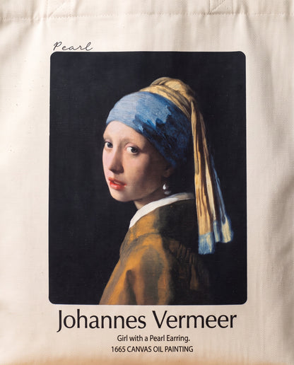 girl-with-a-pearl-earring-johannes-vermeer-tote-bag-1 Print close-up