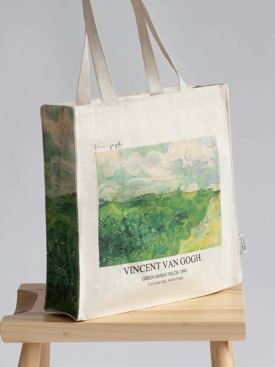 Van Gogh Green Wheat Field - Tote Bag-My Turtle