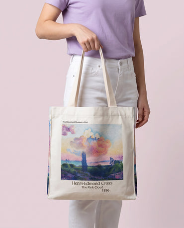 henri-edmond-cross-the-pink-cloud-tote-bag On body