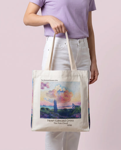 henri-edmond-cross-the-pink-cloud-tote-bag On body