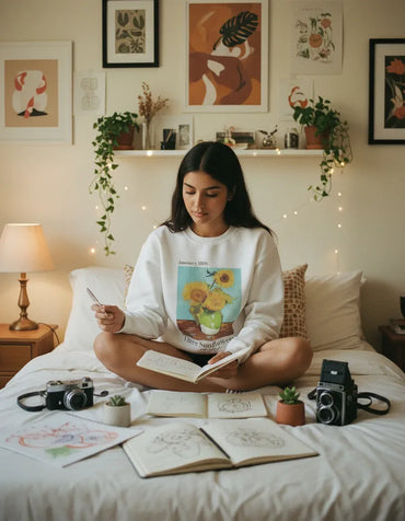 Sunflowers 1889 Crewneck - Van Gogh - Image 2