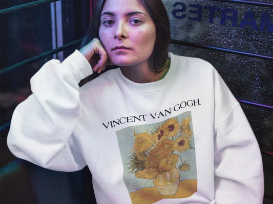 Vincent Van Gogh Sunflowers Crewneck