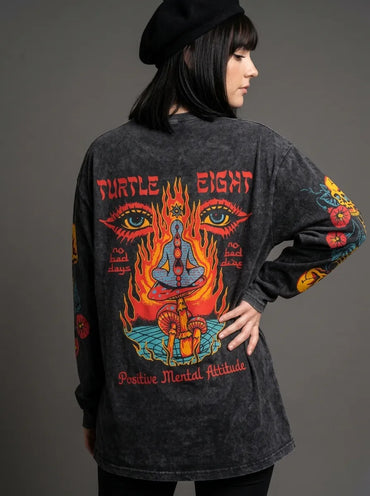 Turtle Eyes Long Sleeve Tee - Back Detail Astral Design | My Turtle