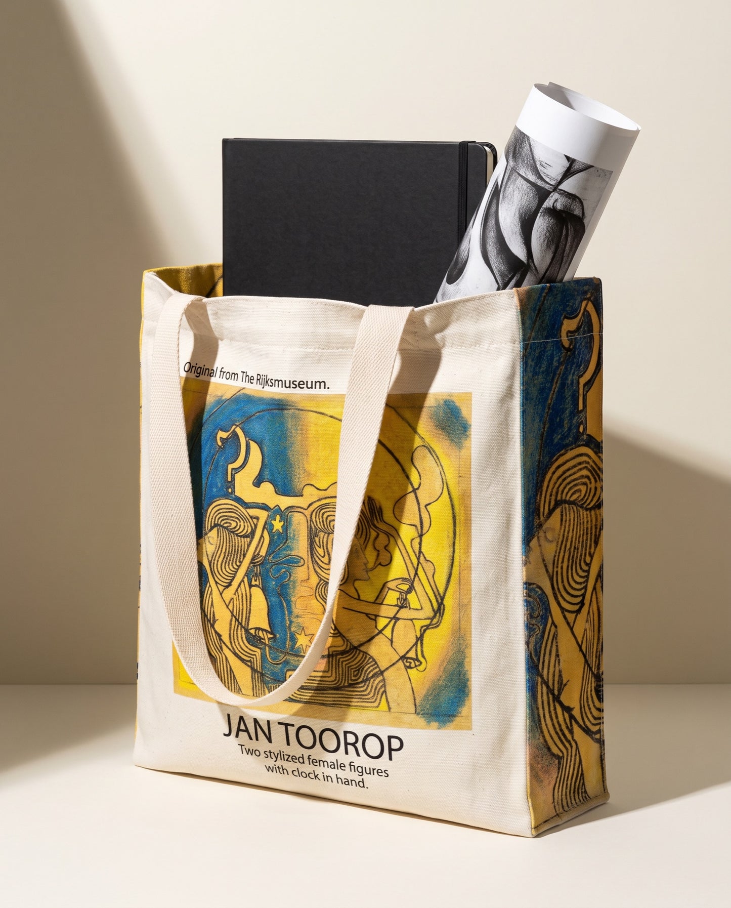 jan-toorop-two-stylized-female-tote-bag What fits inside